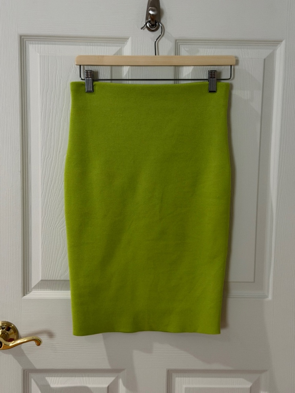 Women's Lime Green Pencil Skirt express body contour small express